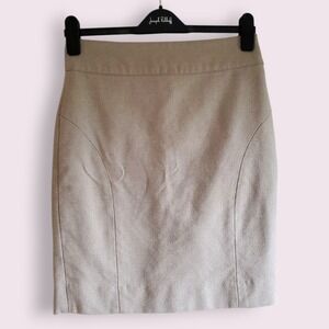 Banana Republic Women's Beige Knee Length Career Pencil Skirt Size 2